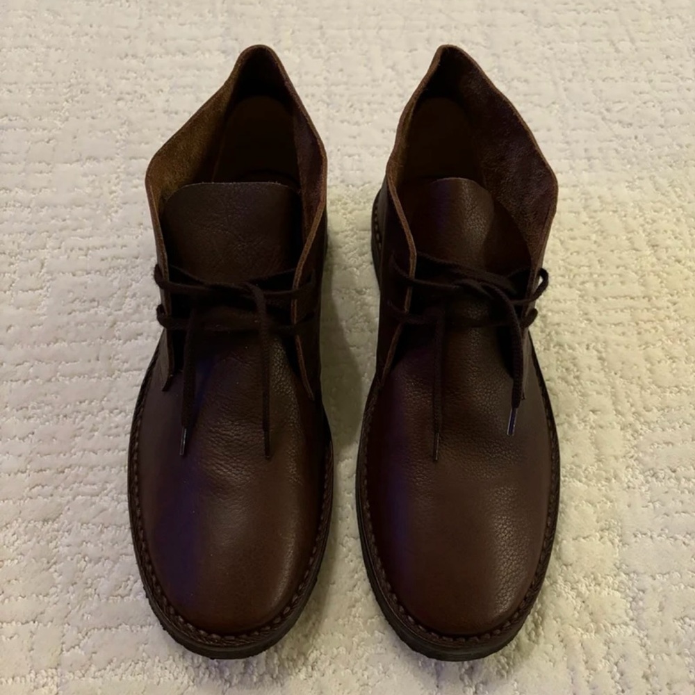 J.Crew Leather Macalister Boots in Dark Wood